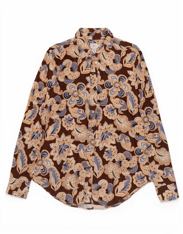 Camicia da uomo Calvin Klein Jeans grande in cotone Paisley beige