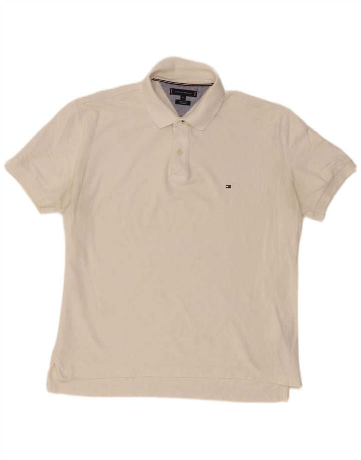 Polo da uomo vestibilità regolare Tommy Hilfiger 2XL cotone bianco