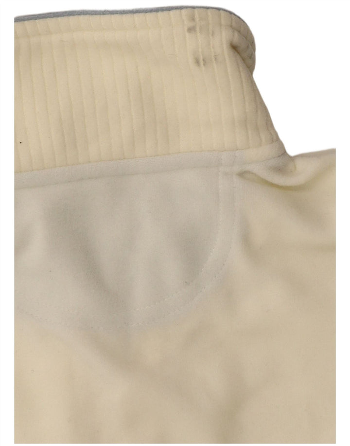 Maglione in pile da donna CHAMPION, vestibilità facile, collo con zip, UK 10, piccolo, bianco sporco