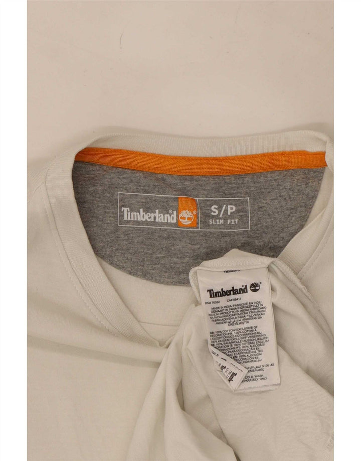 T-shirt da uomo slim fit Timberland Top piccola in cotone bianco