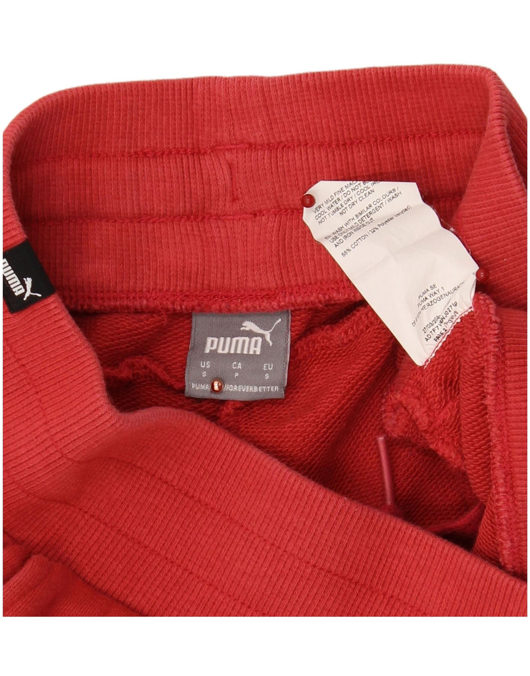 PUMA Womens Sport Shorts UK 10 Small  Red Cotton