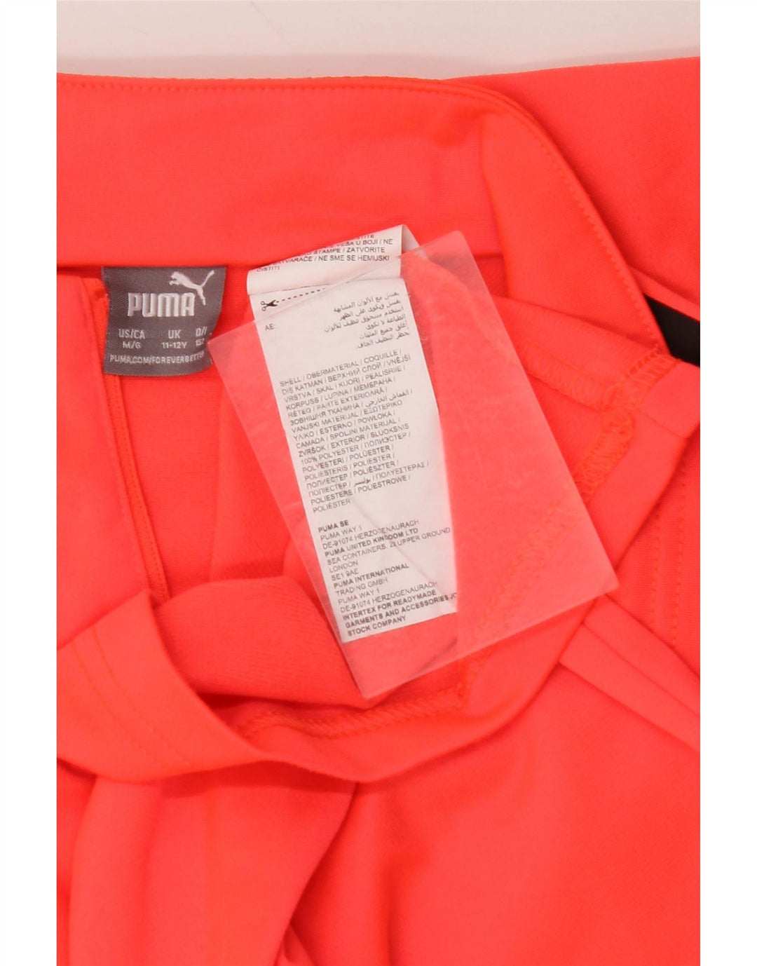 Top della tuta PUMA da ragazzo con zip e collo, 11-12 anni, colore rosso