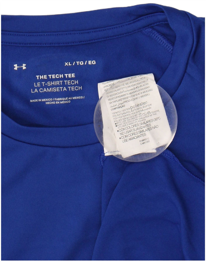 UNDER ARMOUR Mens Graphic T-Shirt Top XL Blue Polyester