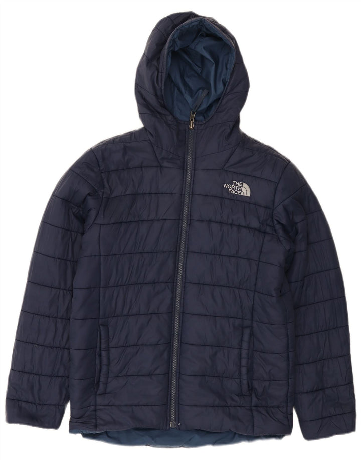 Giacca imbottita con cappuccio THE NORTH FACE per ragazzi 11-12 anni grande blu navy