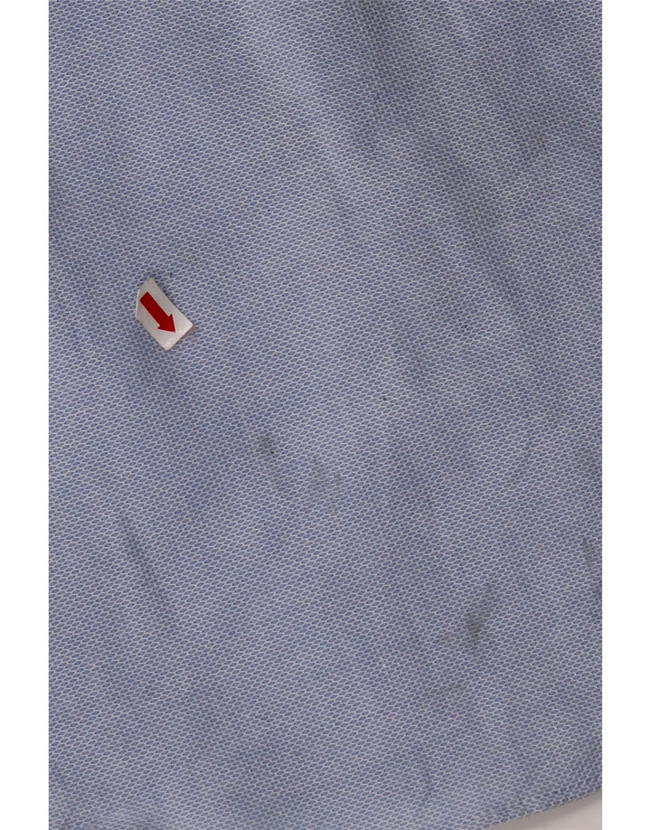 Camicia ZARA Uomo Slim Fit Large Blu Cotone