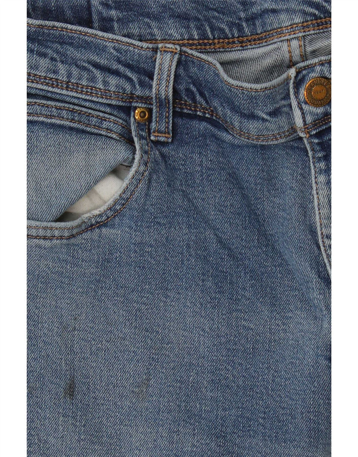 Jeans dritti da uomo Wrangler vestibilità regolare W36 L32 cotone blu