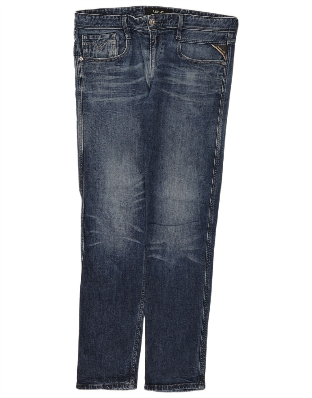 Jeans slim da donna Replay W34 L32 cotone blu