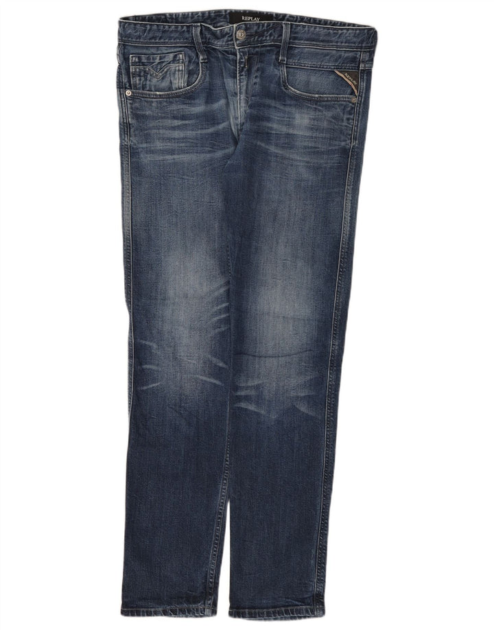 Jeans slim da donna Replay W34 L32 cotone blu
