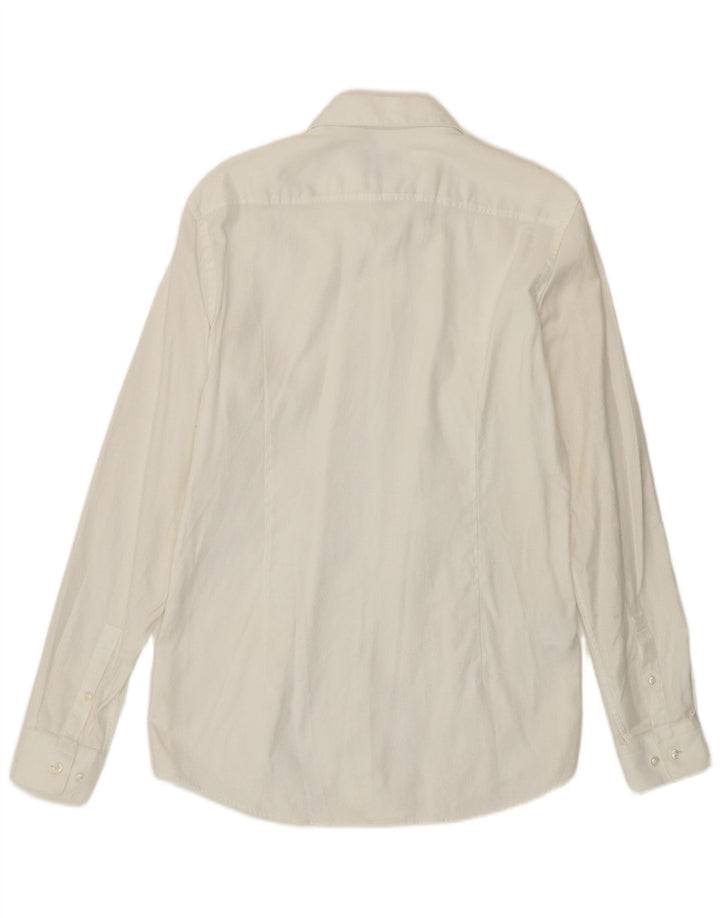 Camicia slim fit da uomo Hugo Boss taglia 40 15 3/4 cotone bianco medio