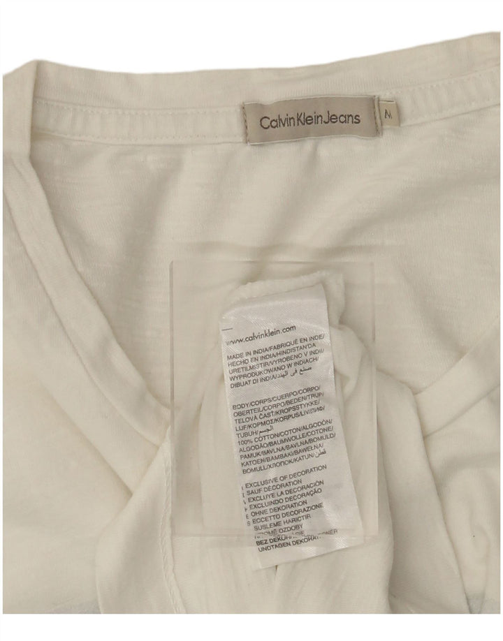 CALVIN KLEIN JEANS T-shirt grafica da uomo Top in cotone bianco medio