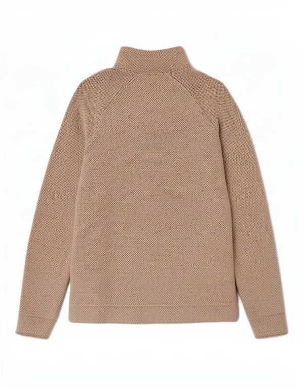Felpa con collo con zip da donna Weird Fish UK 12 Cotone grigio medio