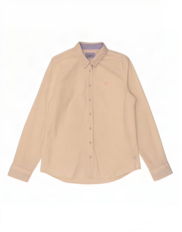 Crew Clothing Camicia da donna UK 12 Cotone bianco medio