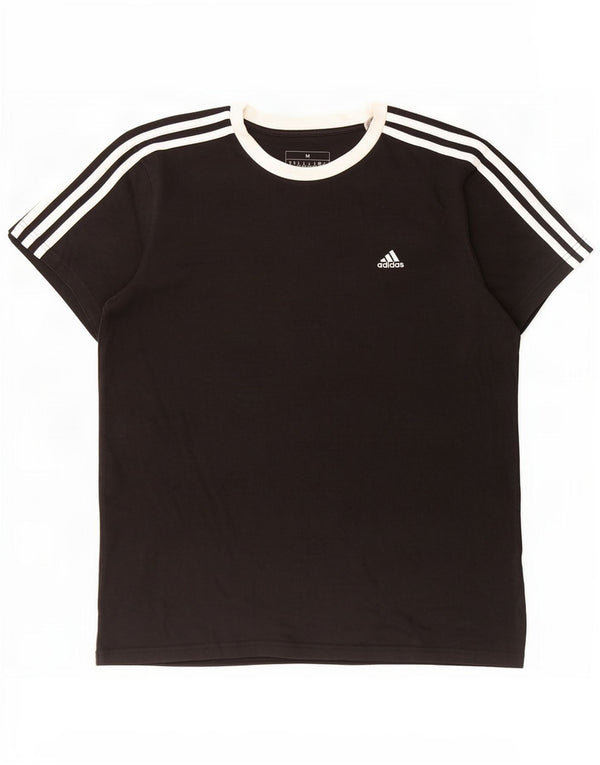T-shirt da donna Adidas Top UK 12/14 cotone nero medio