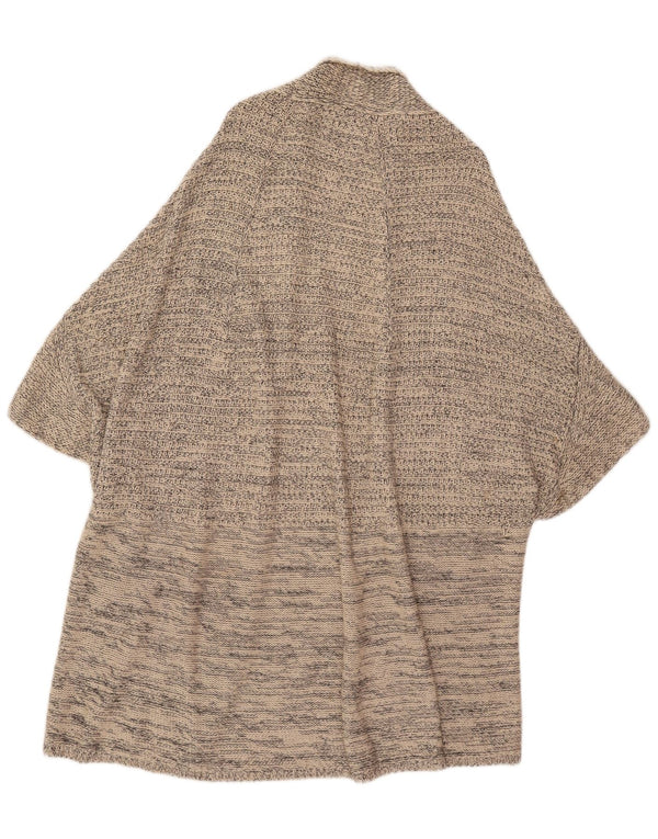 Maglione cardigan poncho oversize da donna Zara UK 14 Cotone beige medio