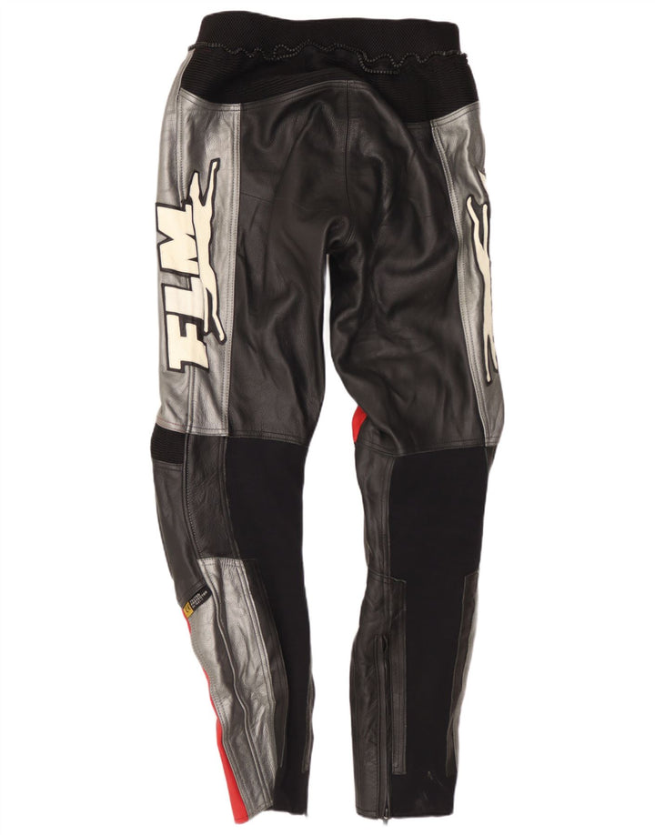 FLM Set da 2 pezzi con grafica moto da uomo IT 52 grande in pelle multicolore