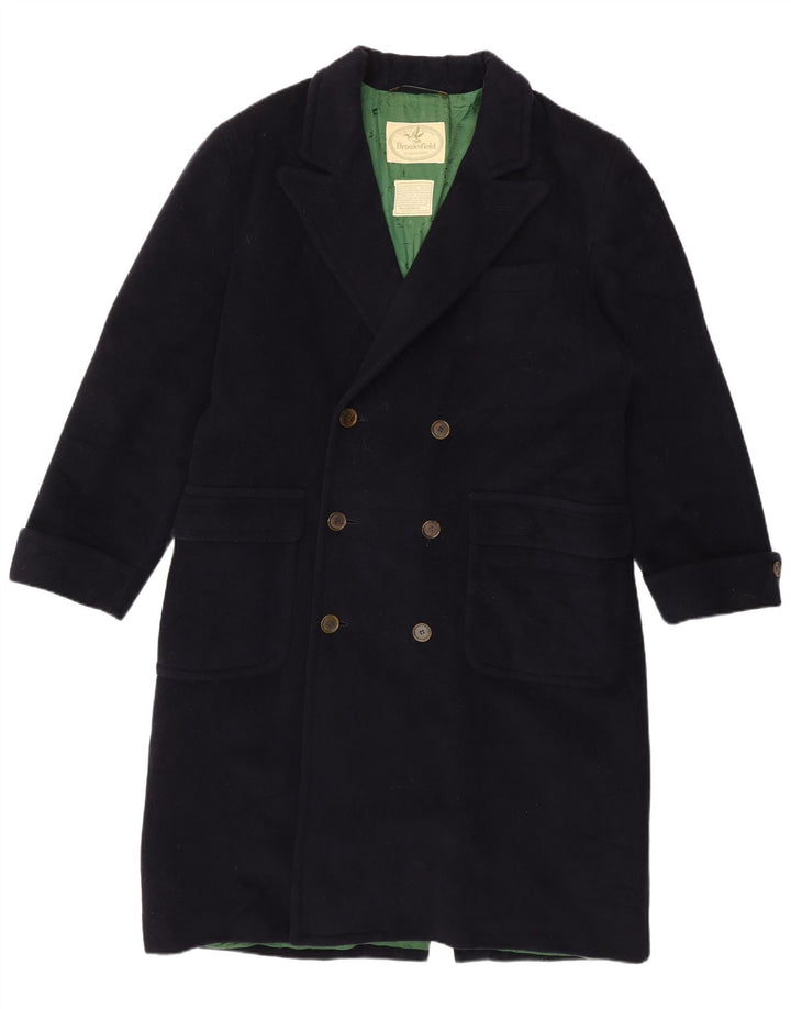 Cappotto doppiopetto da uomo Brooksfield IT 50 Large in lana blu navy