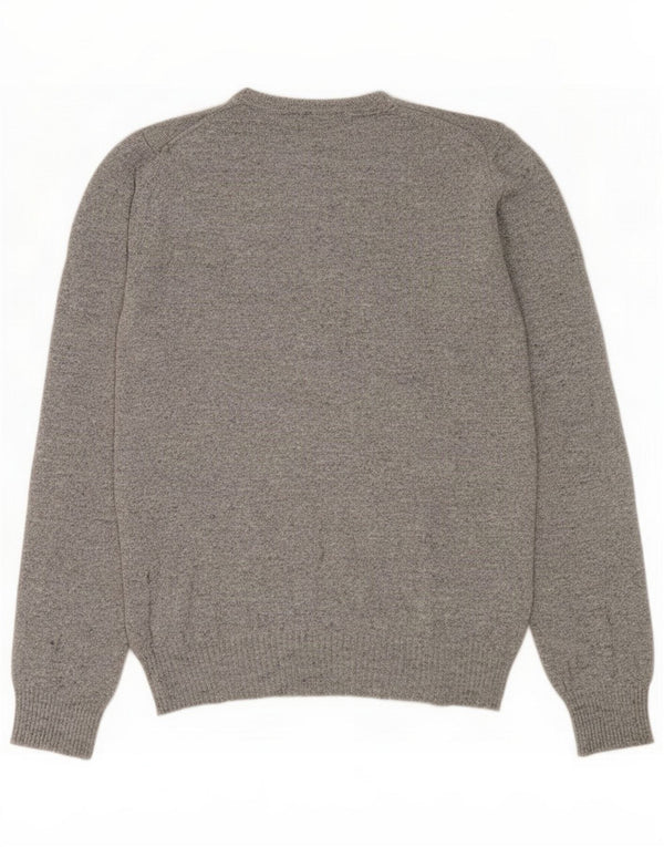 Zara Maglione girocollo da uomo in viscosa grigio medio