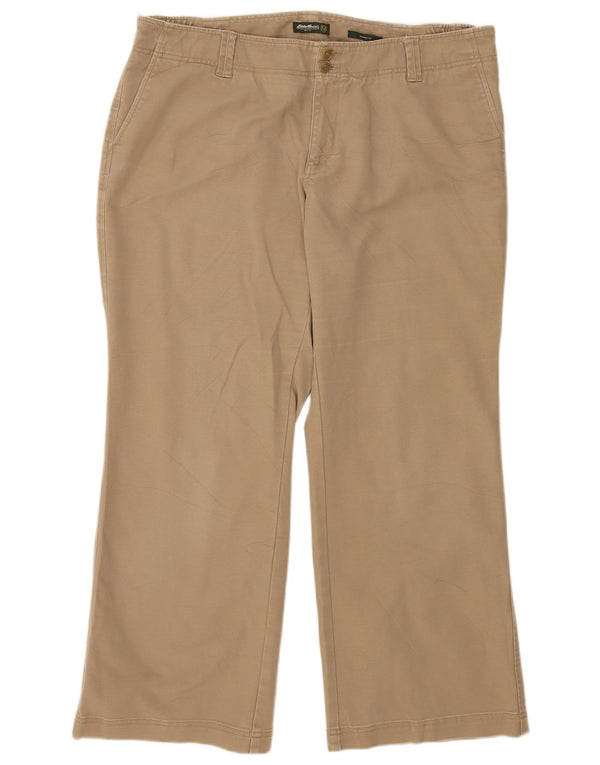 Pantaloni chino da donna Blakely Fit Eddie Bauer US 18 XL W40 L29 Beige