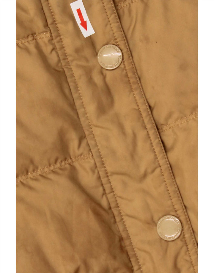 Cappotto imbottito con cappuccio da donna Tommy Hilfiger UK 10 piccolo poliestere marrone