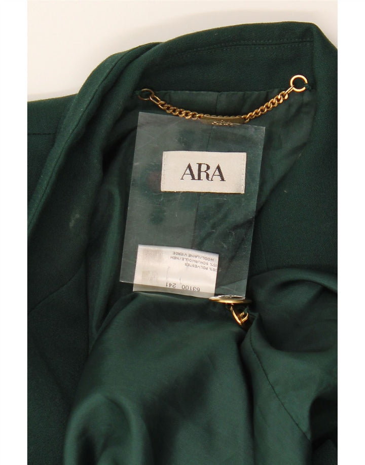 ARA Womens Longline 3 Button Blazer Jacket UK 14 Medium Green Polyester Vintage ARA and Second-Hand ARA from Messina Hembry 