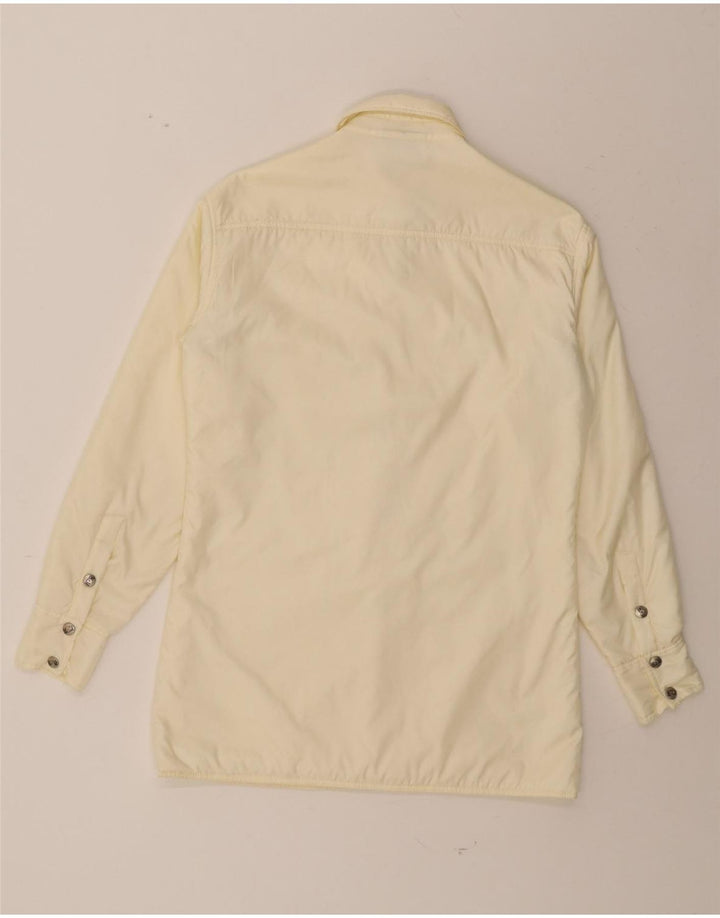 GIANFRANCO FERRE Womens Shirt UK 10 Small Off White Nylon Vintage Gianfranco Ferre and Second-Hand Gianfranco Ferre from Messina Hembry 