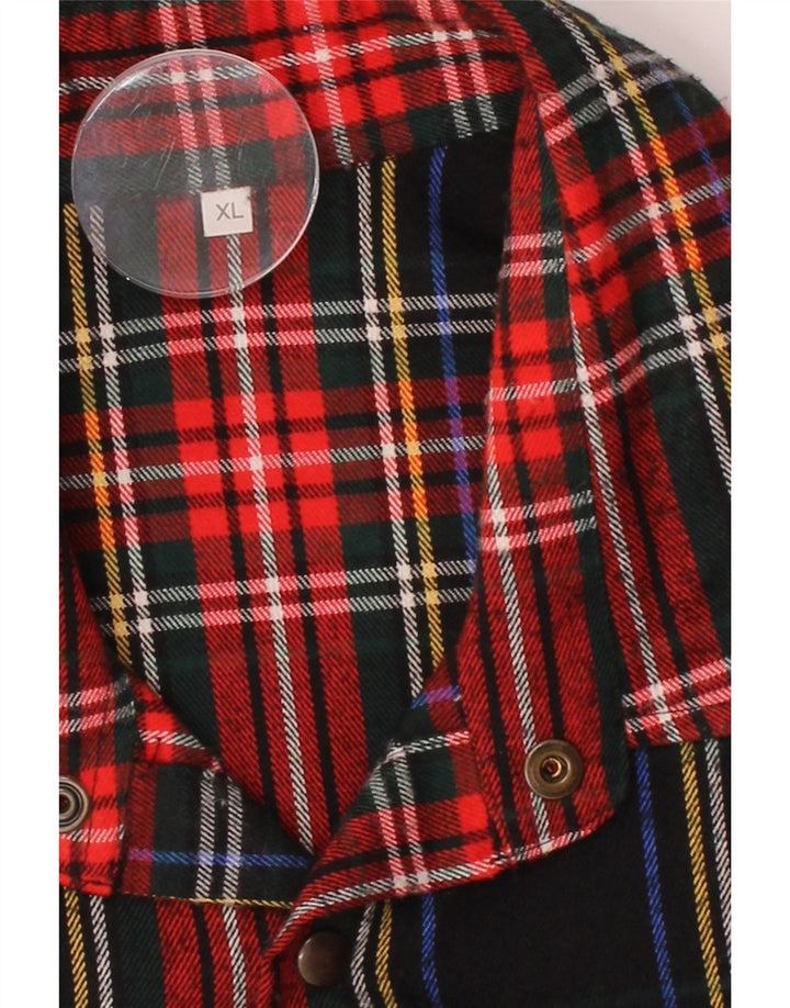 VINTAGE Mens Flannel Shirt XL Red Check Vintage Vintage and Second-Hand Vintage from Messina Hembry 