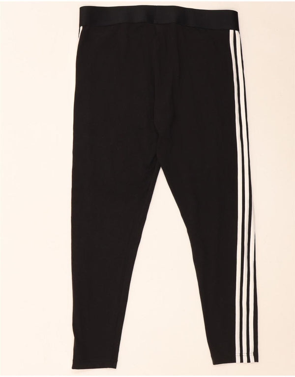 Leggings Adidas Donna UK 20/22 XL Cotone Nero