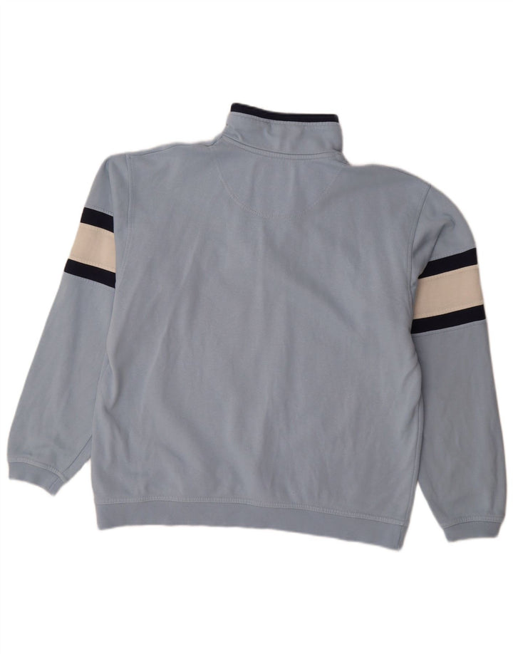 CHAMPION Felpa da uomo con collo con zip, maglione grande, cotone color block blu