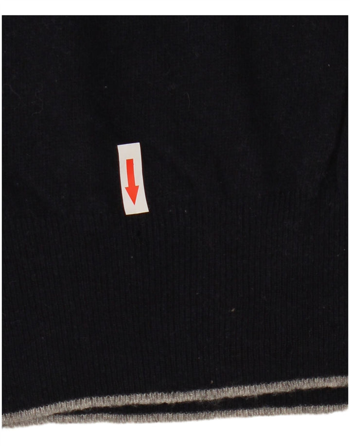 Maglione da uomo con scollo a V Henri Lloyd, lana nera media