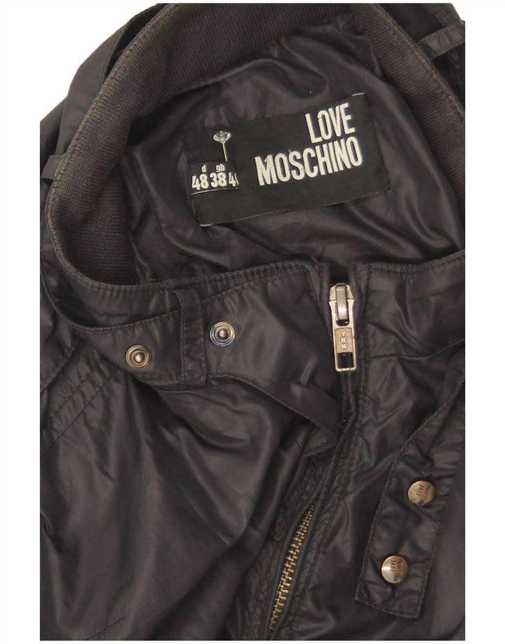 Giubbotto bomber da uomo Moschino UK 38 medio nero in poliammide
