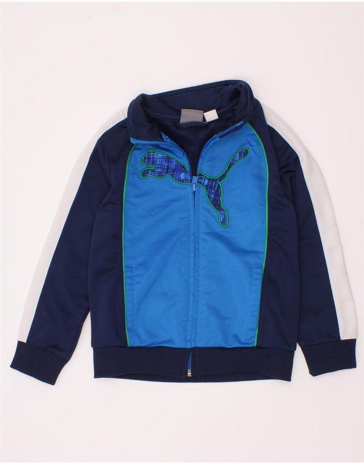 Giacca da tuta grafica da ragazzo Puma 2-3 anni Blu navy Colourblock
