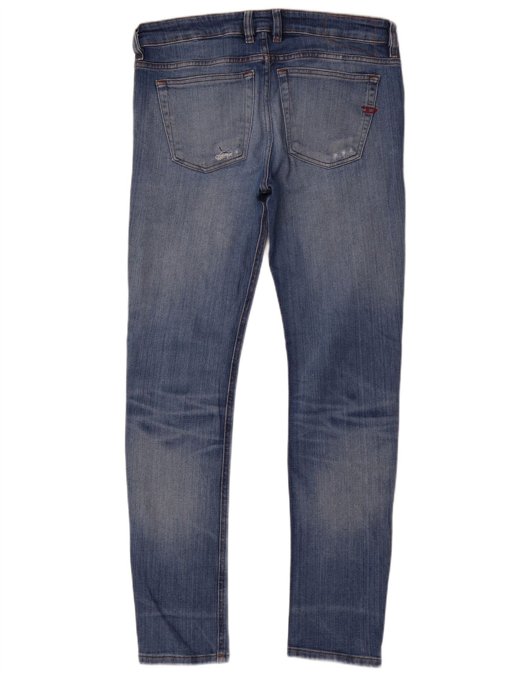 Jeans slim invecchiati da uomo Diesel W32 L32 in cotone blu