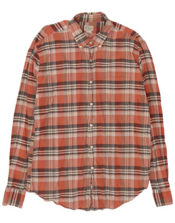 Camicia da uomo J. Crew in cotone a quadri grandi rosa