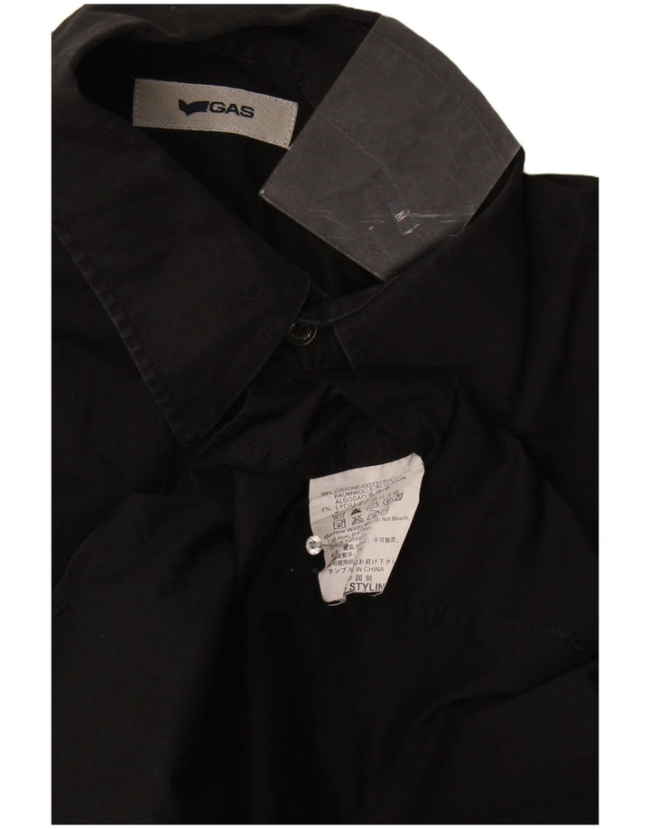 Camicia Uomo Gas Cotone Nero Medio