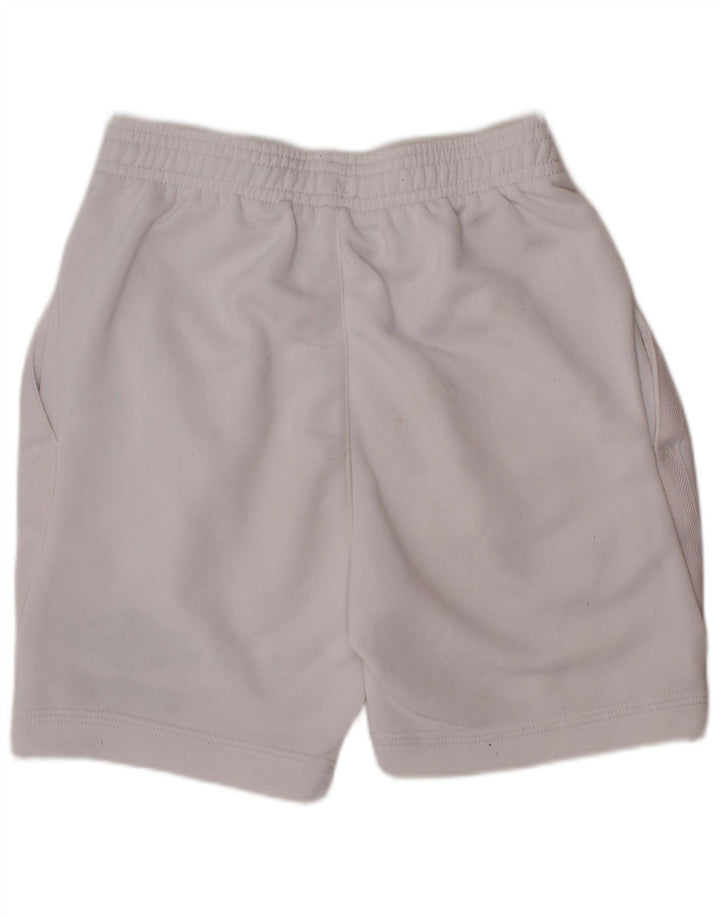 Pantaloncini sportivi grafici da ragazzo UMBRO 8-9 anni bianchi