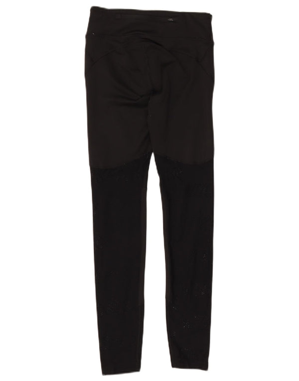Leggings grafici Nike Dri Fit da donna UK 4 XS poliestere nero