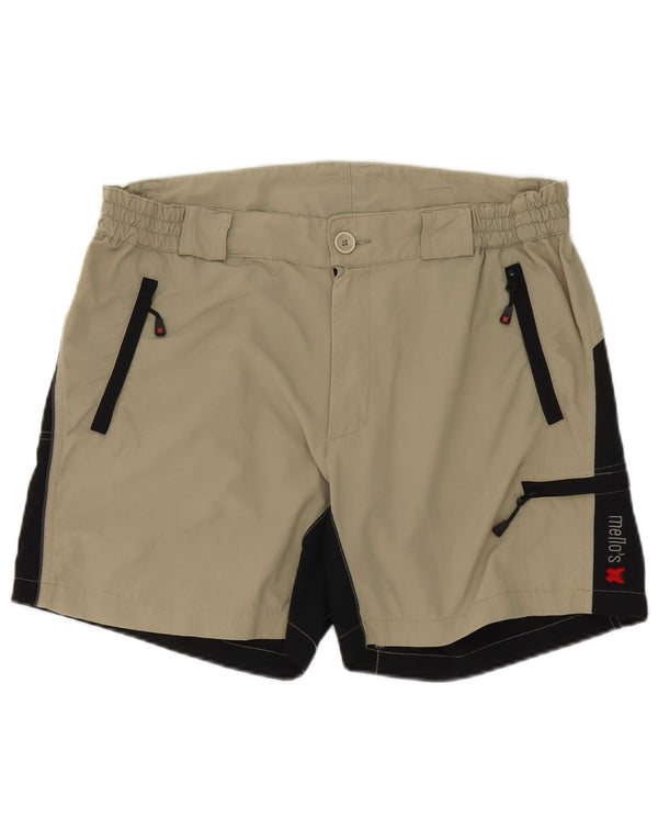 Pantaloncini cargo da uomo Mello's W32 Beige medio Colorblock in poliammide