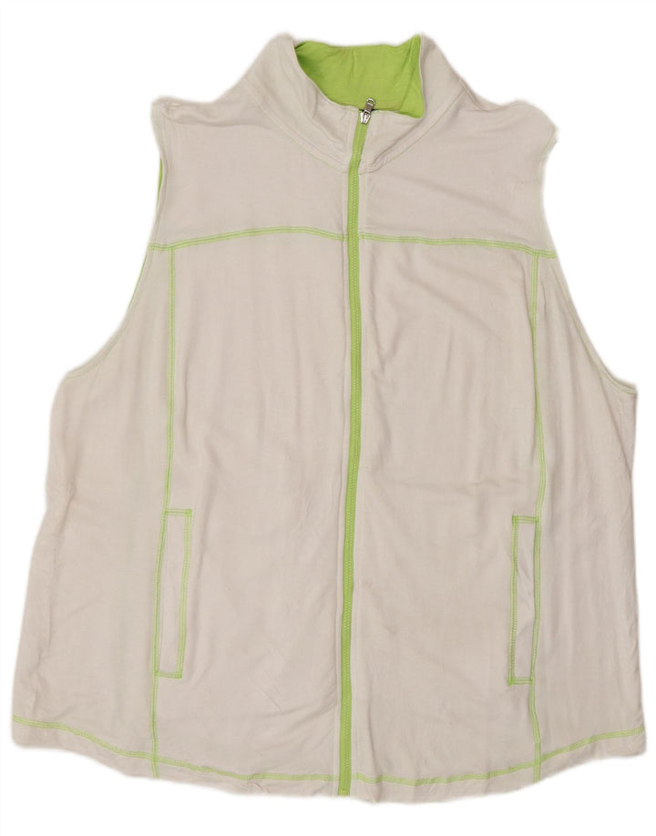 Top da tuta senza maniche da donna Chaps UK 20 2XL viscosa bianca