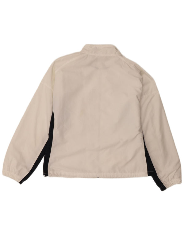 Giacca da tuta da donna Reebok UK 14 Large in poliestere color block bianco