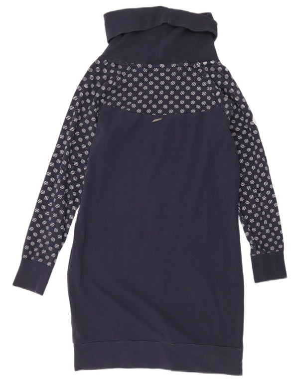Abito a trapezio da donna a maniche lunghe Kangaroos UK 14/16 Grande blu navy geometrico
