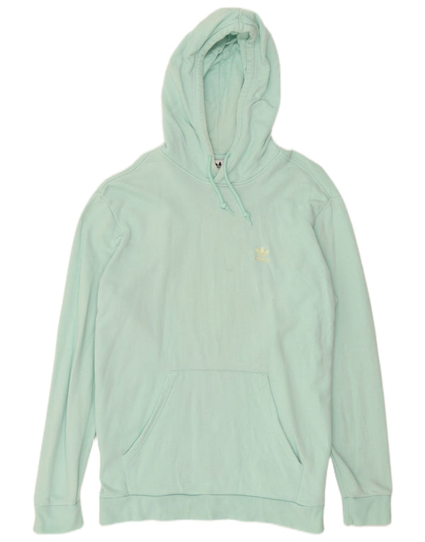 Felpa con cappuccio da uomo Adidas XL in cotone turchese