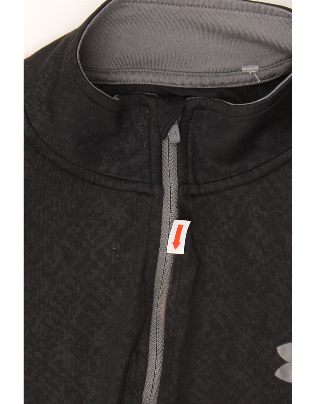 UNDER ARMOUR Mens Zip Neck Pullover Tracksuit Top Small Black