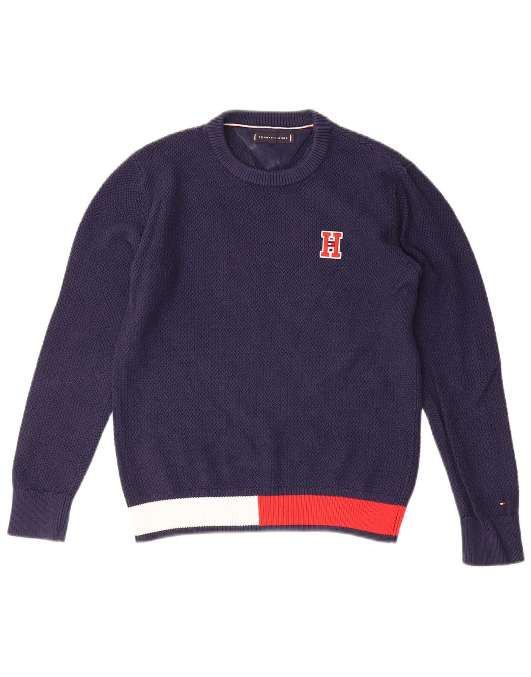 Maglione maglione girocollo da ragazzo Tommy Hilfiger 9-10 anni blu navy