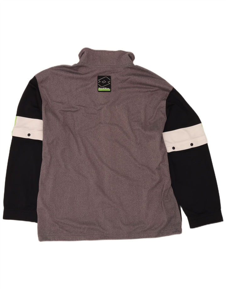 Giacca da tuta da uomo Lotto UK 44/46 2XL Poliestere color block grigio