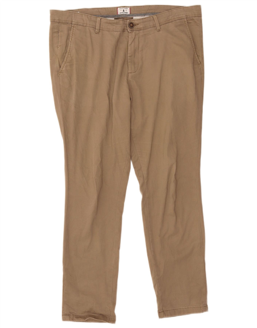 Pantaloni chino slim da uomo Jack & Jones W36 L30 cotone beige