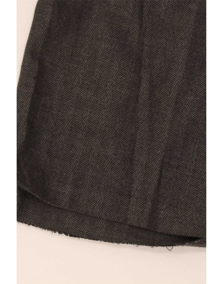 Pantaloni chino a gamba larga da donna Zara medi W28 L30 grigi a spina di pesce