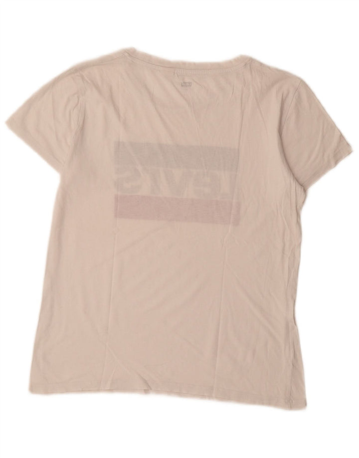 T-shirt grafica da donna Levi's Top UK 10 piccola bianca