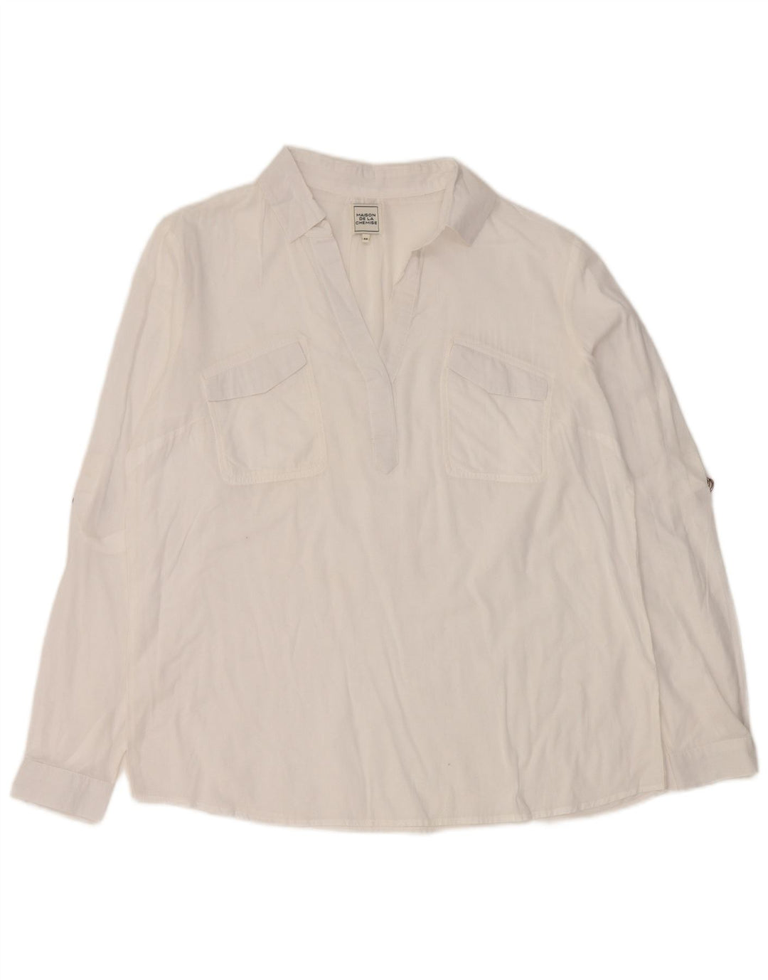 Camicia pullover vintage da donna EU 44 XL bianca