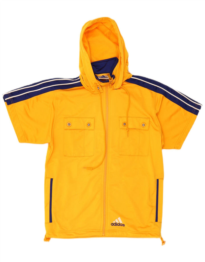 Giacca da ginnastica da uomo con cappuccio Adidas Small Orange Colourblock