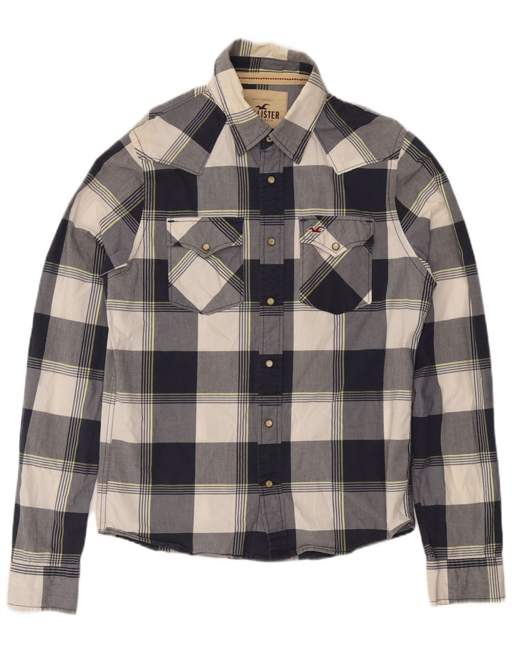 Camicia da uomo HOLLISTER Cotone medio a quadri blu navy